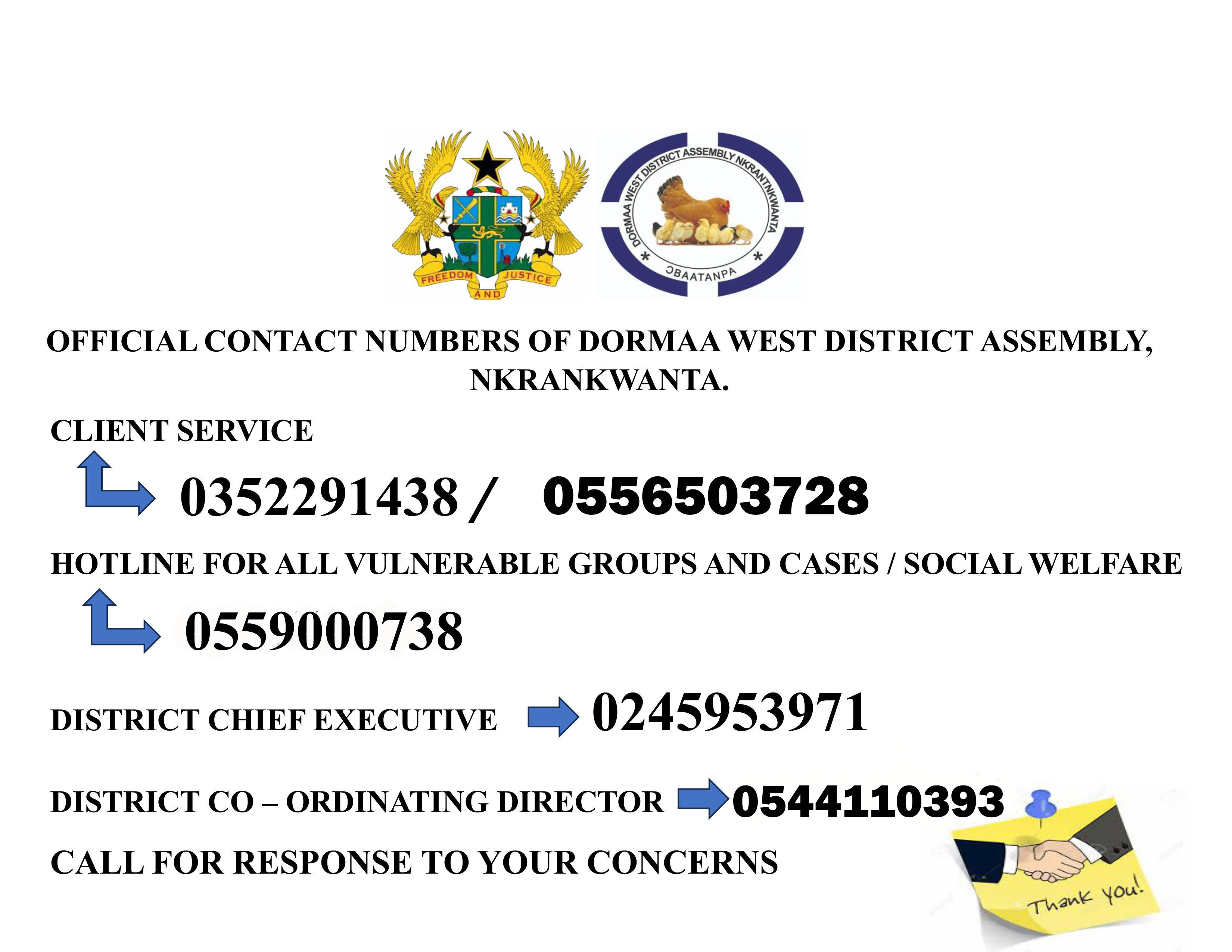 DWDA OFFICIAL CONTACTS